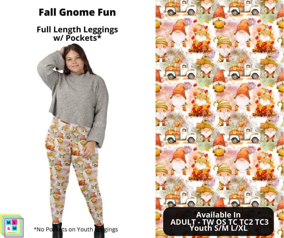 Fall Gnome Fun Full Length Leggings w/ Pockets