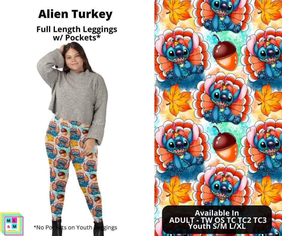 A Turkey Full Length Leggings w/ Pockets