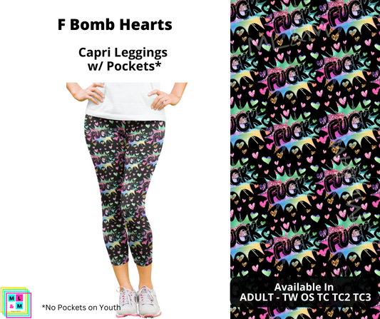 F Bomb Hearts Capri Length w/ Pockets