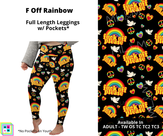 F Off Rainbow Full Length w/ Pockets