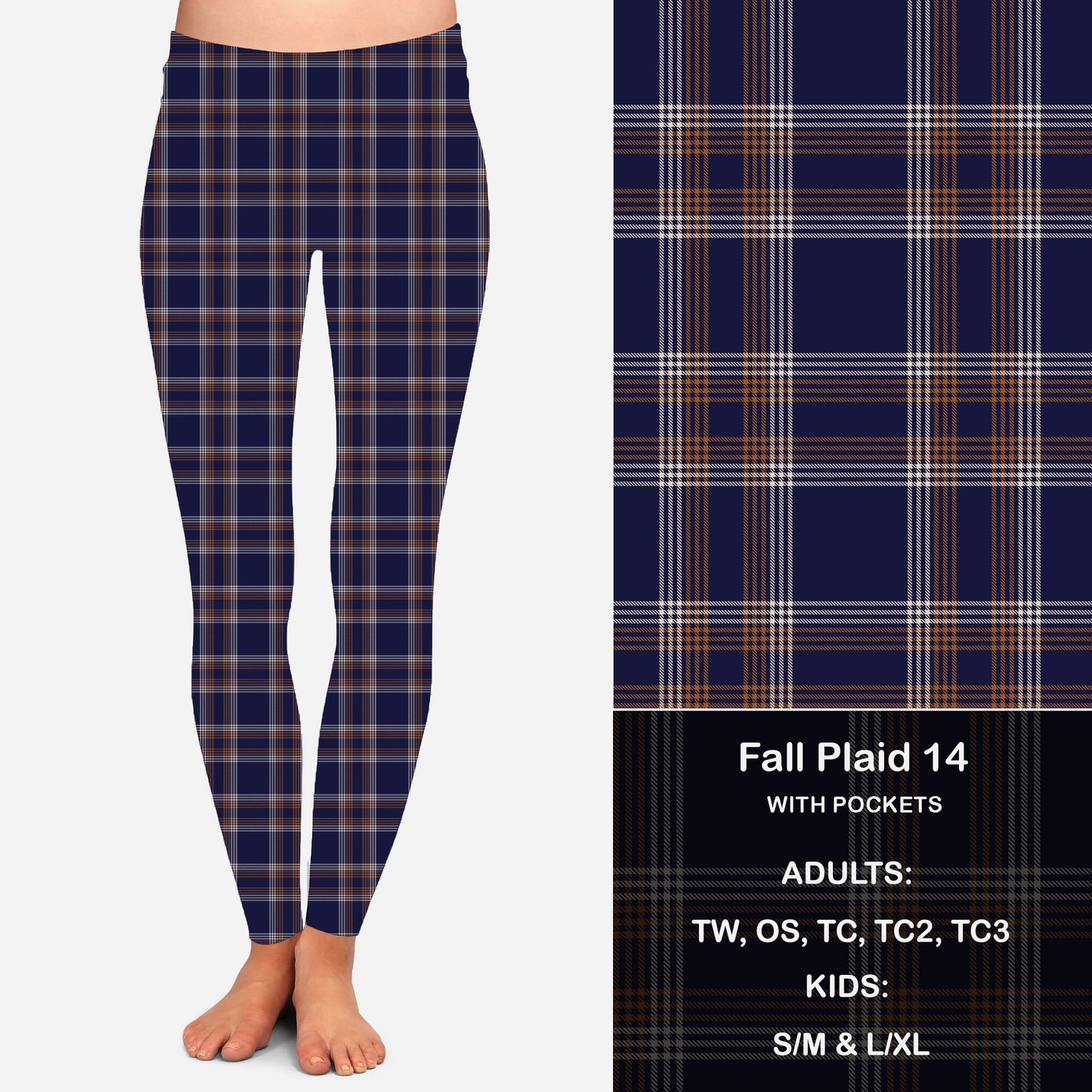 Fall Plaid 14 - Leggings with Pockets Preorder Closes 8/28 eta 4-6 weeks