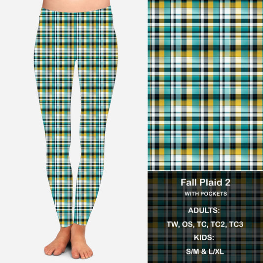 Fall Plaid 2 - Leggings with Pockets Preorder Closes 8/28 eta 4-6 weeks