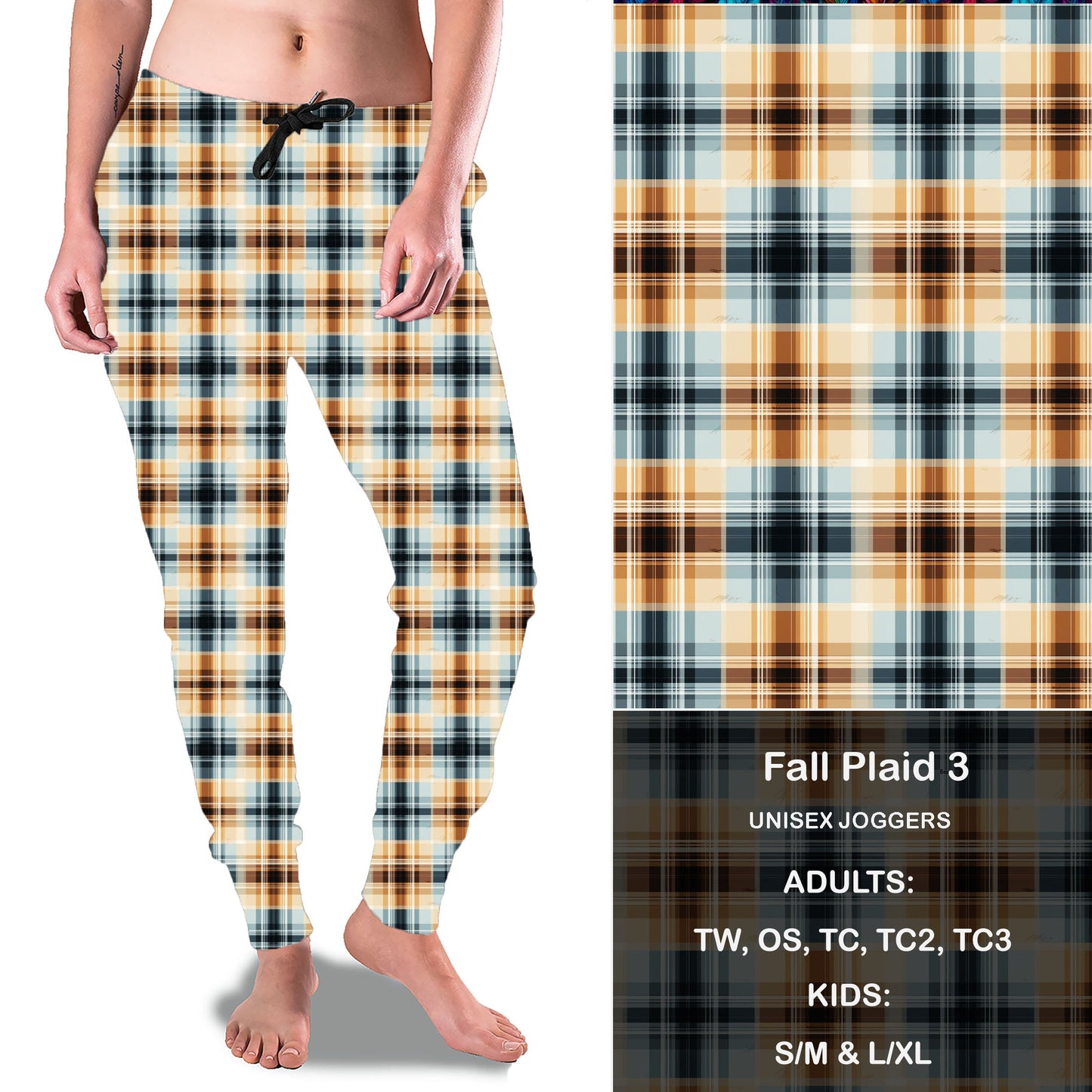 Fall Plaid 3 - Full Joggers  Preorder Closes 8/25 eta 4-6 weeks
