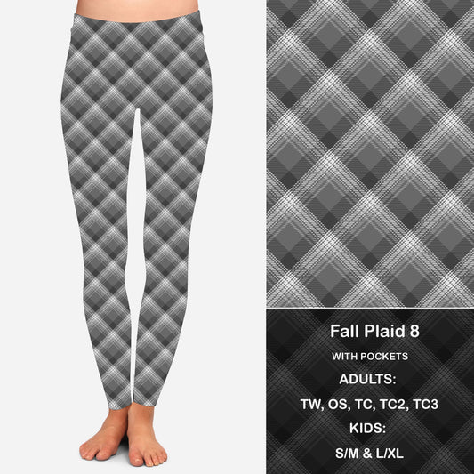 Fall Plaid 8 Leggings with Pockets Preorder Closes 9/26 eta Nov.