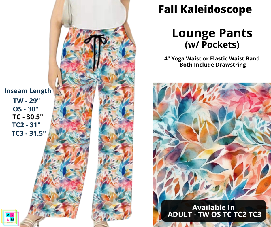 Fall Kaleidescope Full Length Lounge Pants