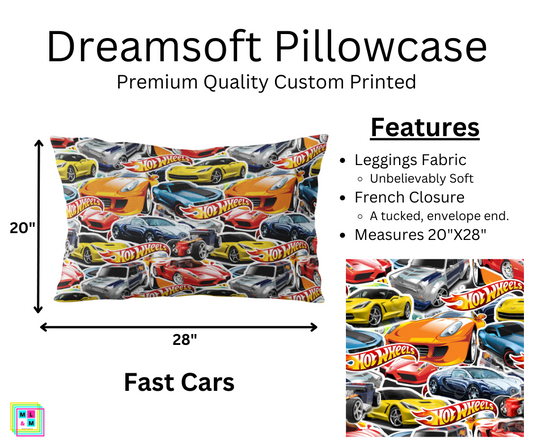 Fast Cars Pillowcase