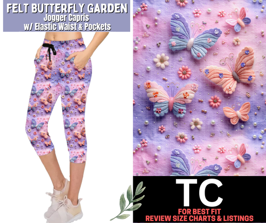Felt Butterfly Garden Jogger Capri