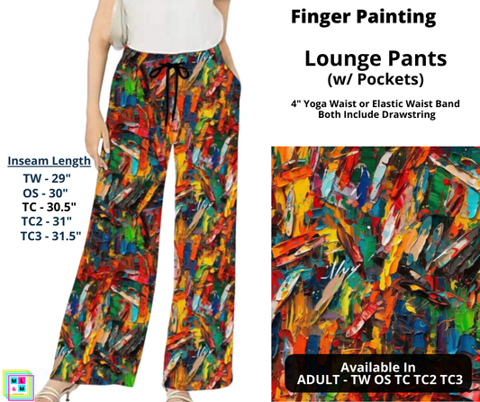 Finger Painting Full Length Lounge Pants