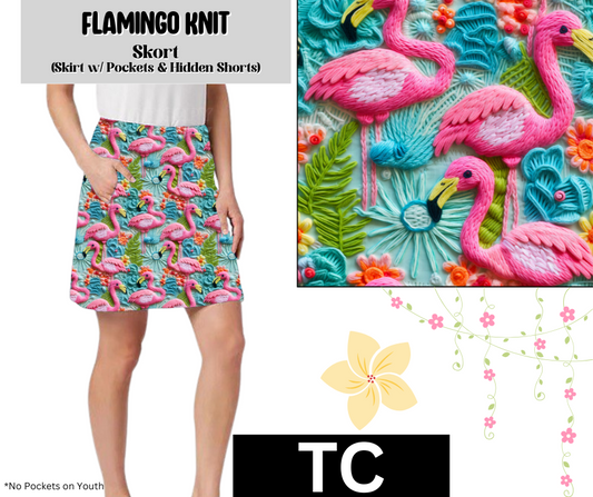 Flamingo Knit Skort