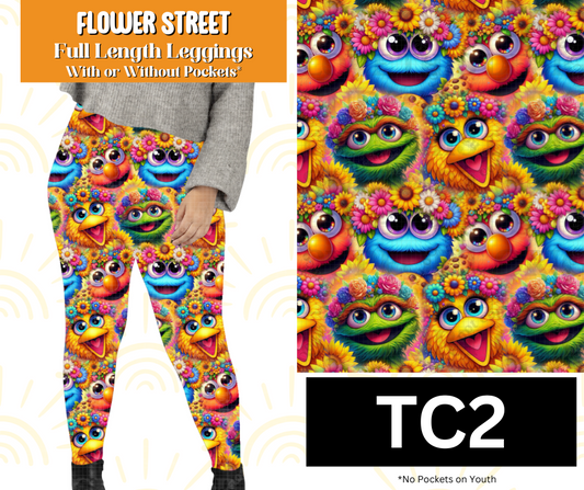 Flower Street Full Length Leggings w/ Pockets