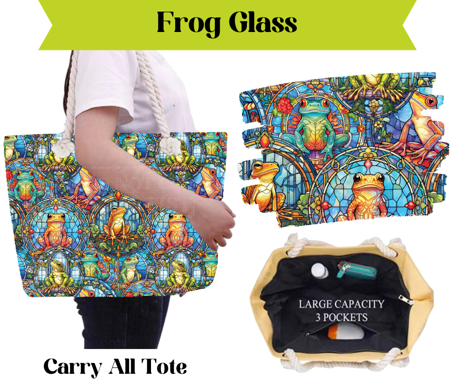 Frog Glass Carry All Tote