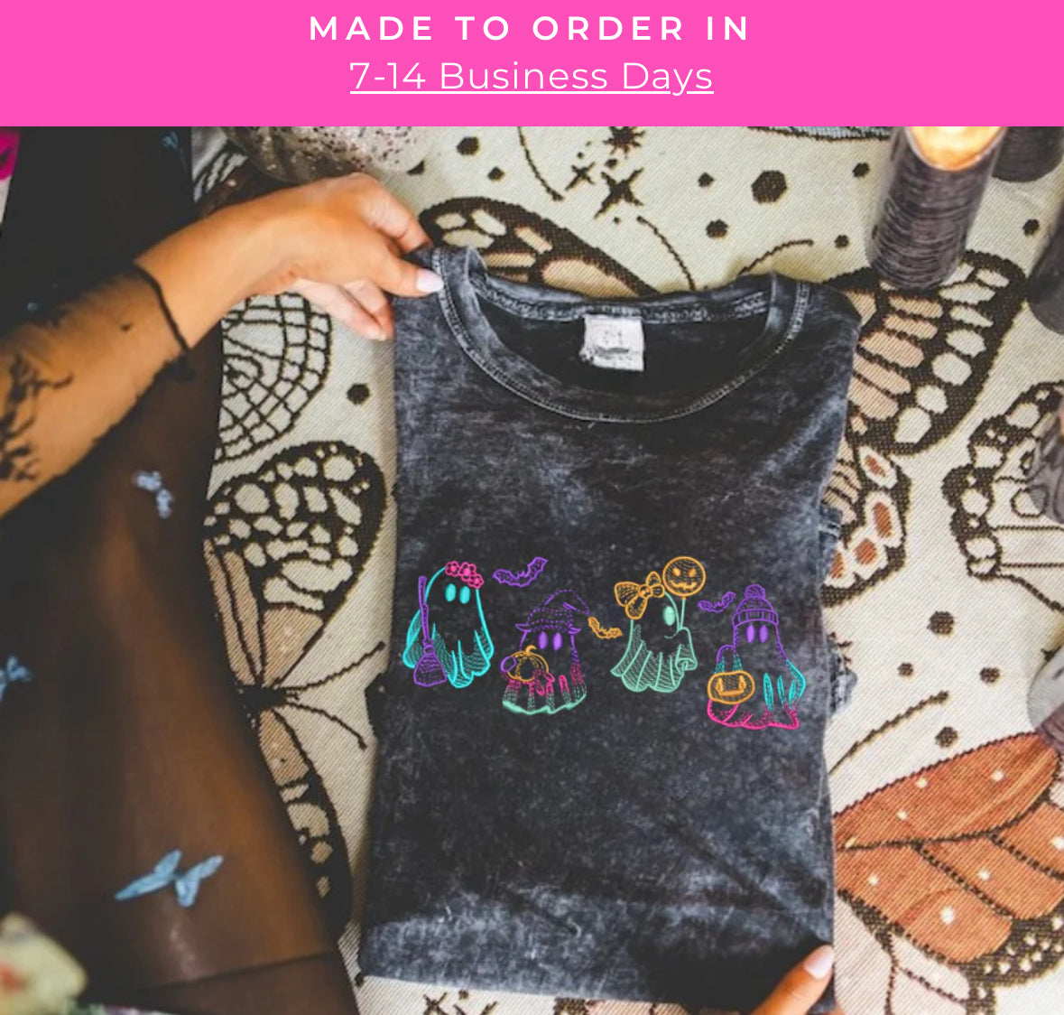 Faux embroidery ghosts