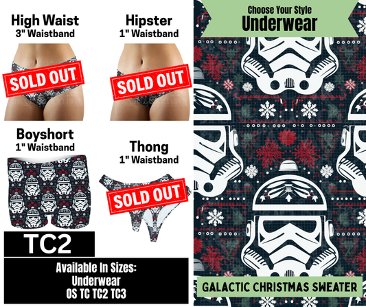 Galactic Christmas Sweater Boyshort Underwear