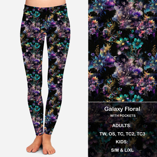 Galaxy Floral Leggings & Capris with Pockets KIDS Preorder Closes 6/14 eta Late July