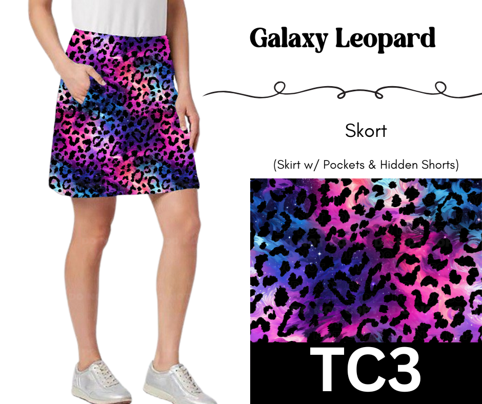 Galaxy Leopard Skort