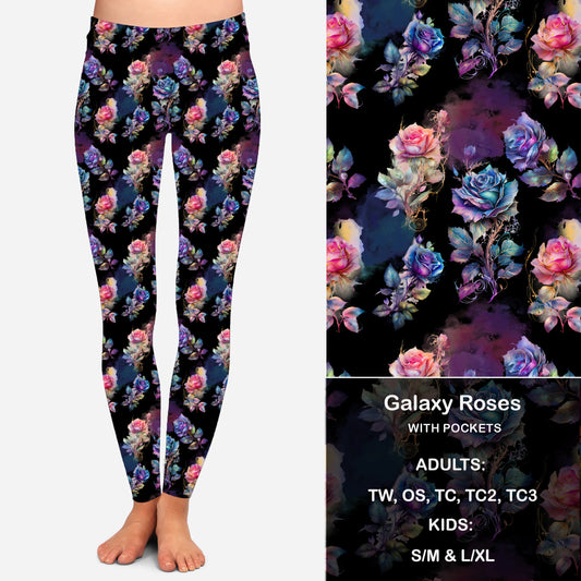 Galaxy Roses Leggings & Capris with Pockets KIDS Preorder Closes 6/14 eta Late July