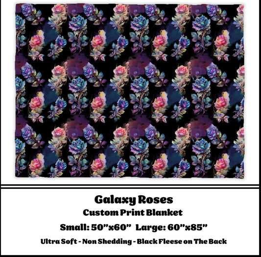 BG68 - Galaxy Roses Fleece Blanket - Preorder Closes 3/23 ETA: 8-10 weeks