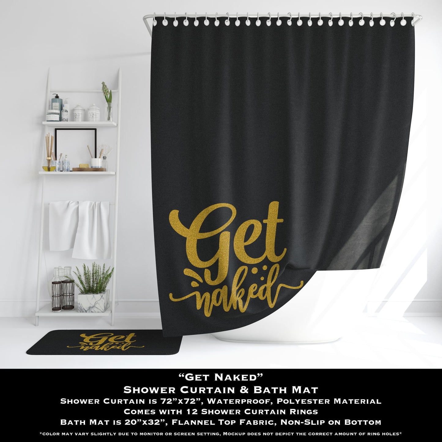 Get Naked - Shower Curtain
