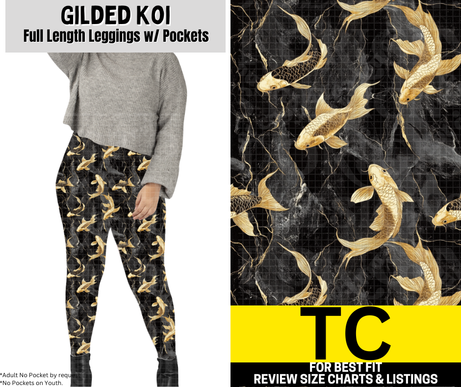 Gilded Koi Full Length Leggings w/ Pockets