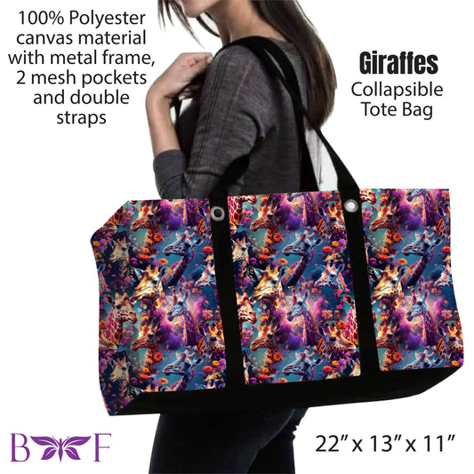 Giraffes large tote and 2 inside mesh pockets