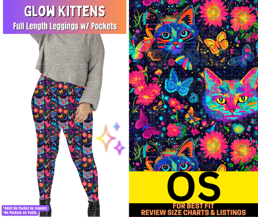 Glow Kittens Full Length Leggings w/ Pockets