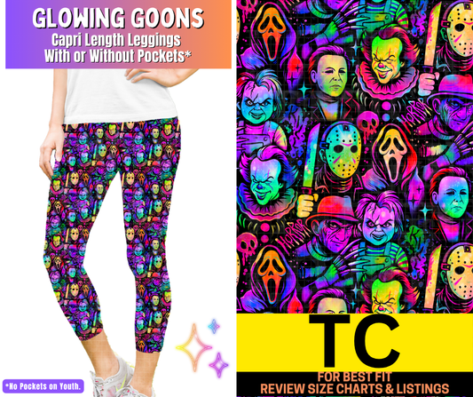Glowing Goons Capri Length Leggings w/ Pockets