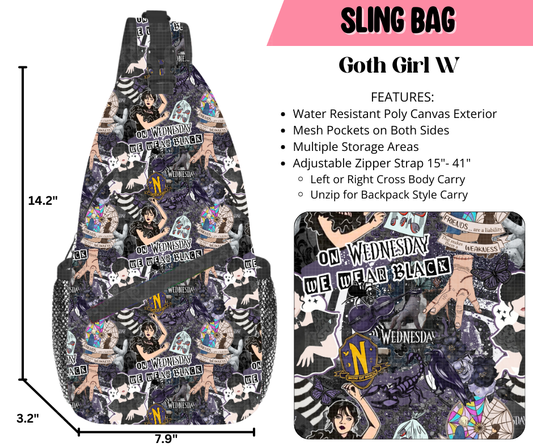 Goth Girl W Sling Bag
