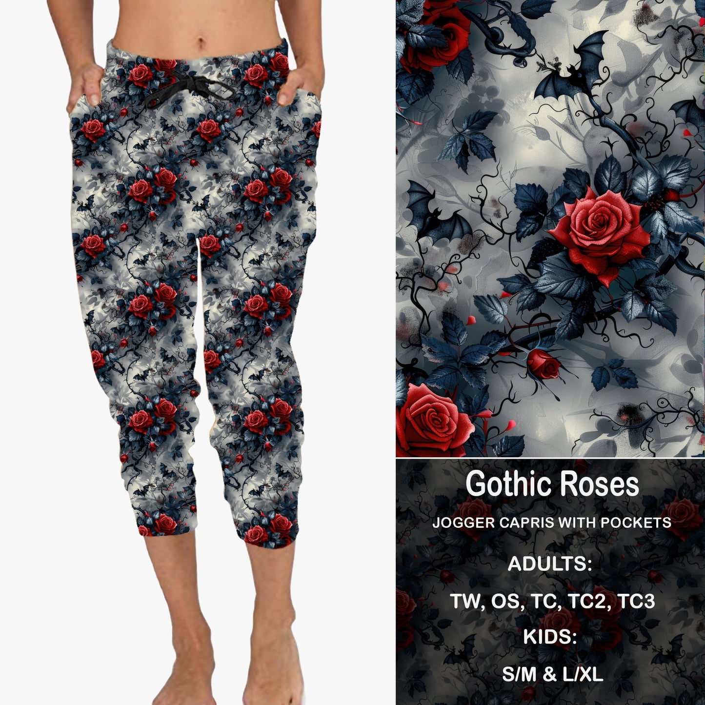 GOTHIC ROSES - Full & Capri Joggers Preorder Closes 7/31