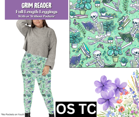 Grim Reader Full Length Leggings w/ Pockets
