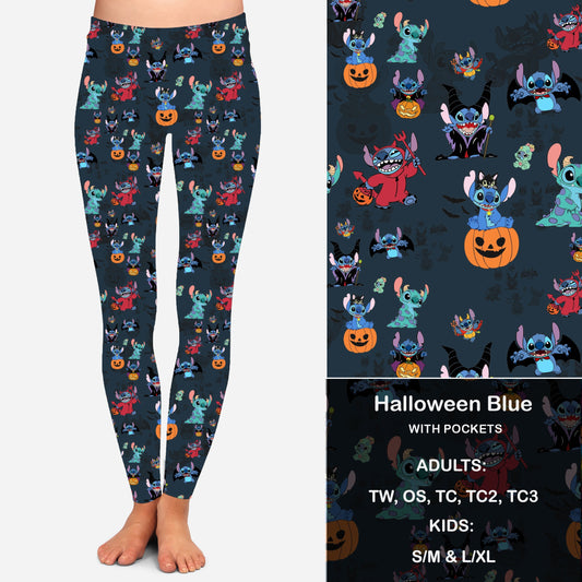 Halloween Blue - Full Leggings with Pockets