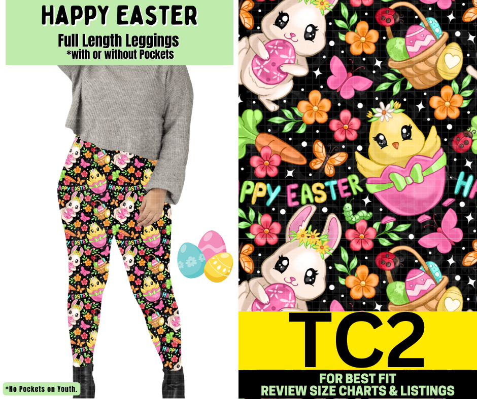 Happy Easter Full Length Leggings w/ Pockets