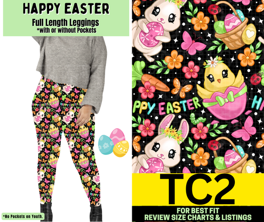 Happy Easter Full Length Leggings w/ Pockets