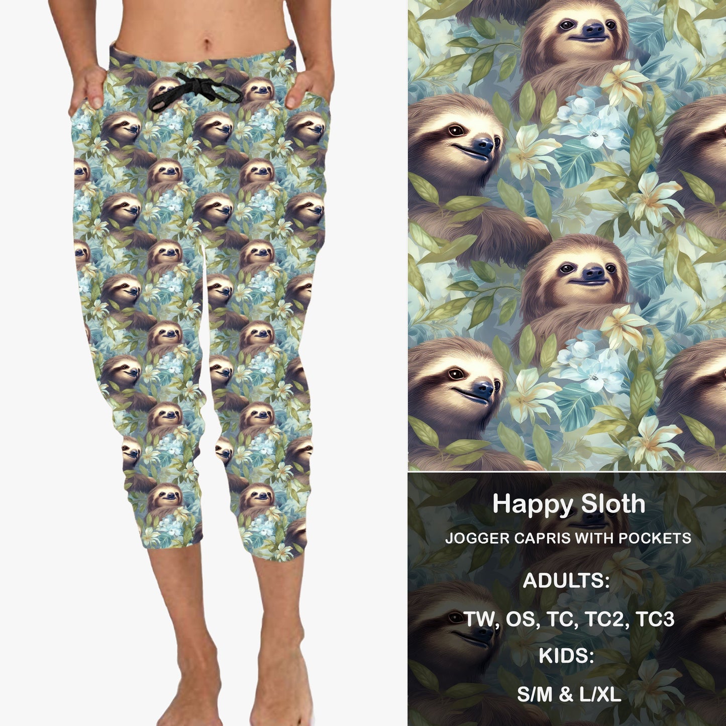 Happy Sloth - Full & Capri Joggers Preorder Closes 2/23