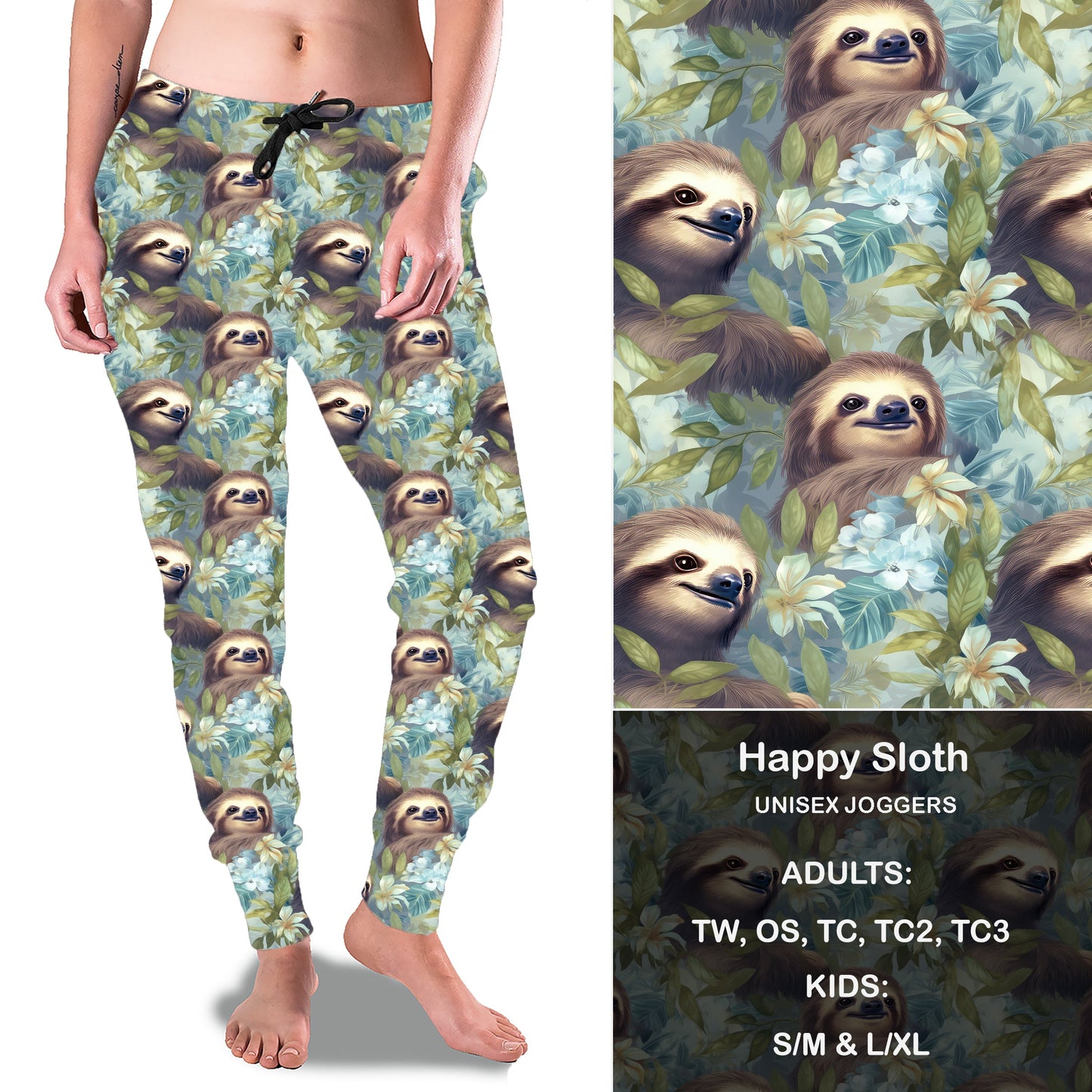 Happy Sloth - Full & Capri Joggers Preorder Closes 2/23