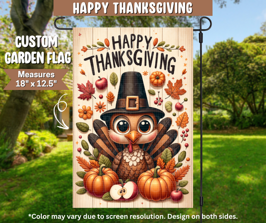 Happy Thanksgiving Garden Flag