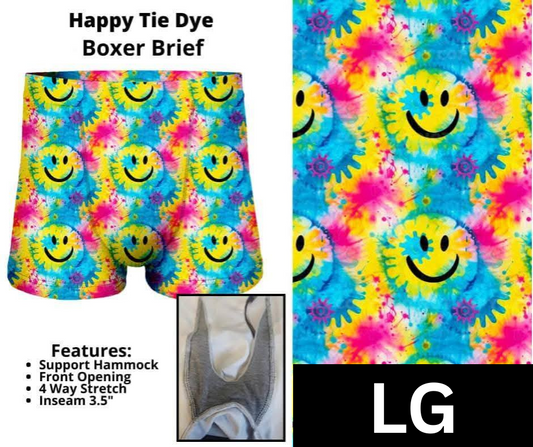 Happy Tie Dye Boxer Briefs