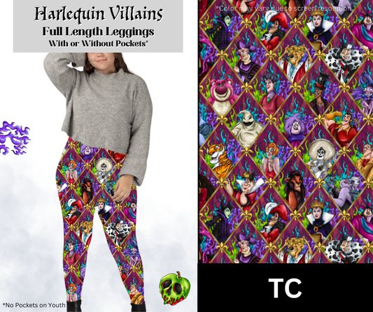 Harlequin Villains Full Length Leggings