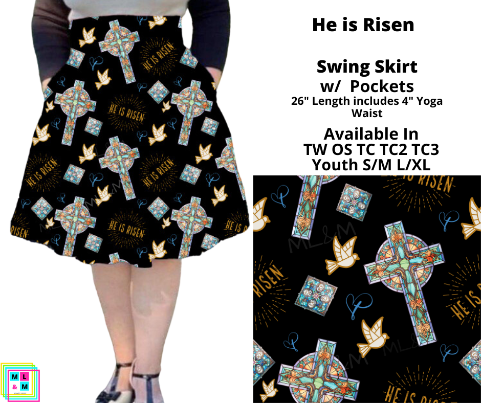 He Is Risen Swing Skirt