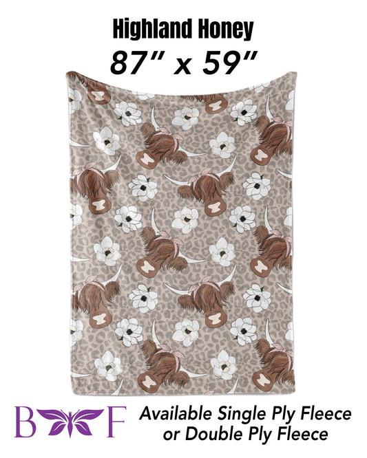 Highland Honey 59"x87" soft blanket