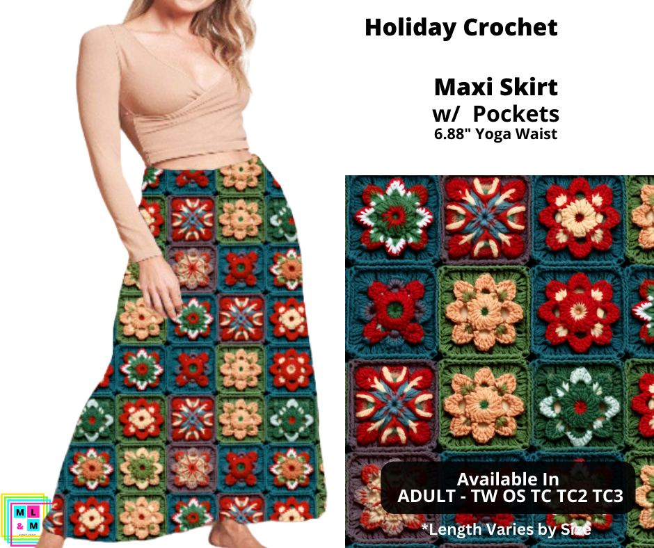 Holiday Crochet Maxi Skirt