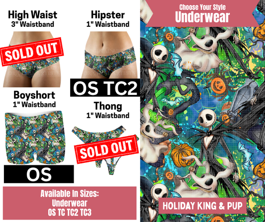 Holiday King & Pup Hipster, Boyshort Underwear
