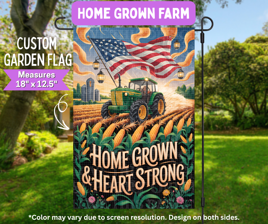 Home Grown Farm Garden Flag