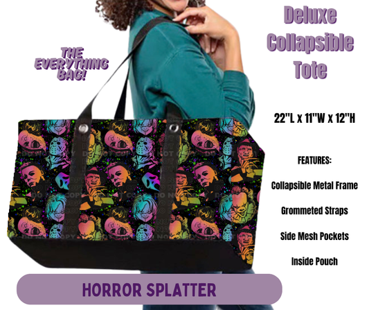 Horror Splatter Collapsible Tote
