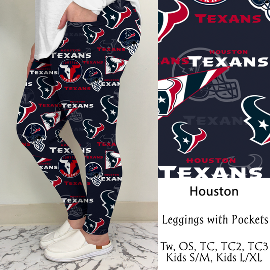 Houston Football Leggings/Capri/Joggers | Run ends 8/16 | ETA Late September
