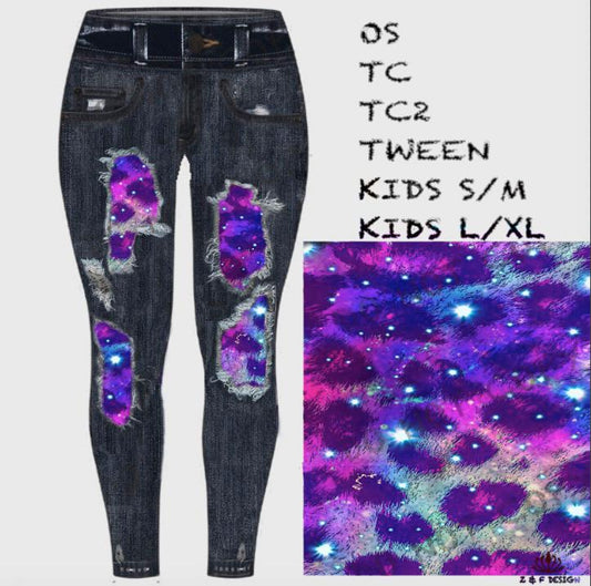 Jean universe leopard capri w/pocket