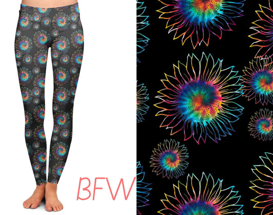 Colorful Blooms Capris with Pockets