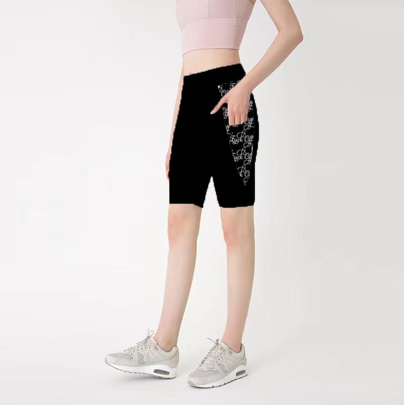 Eff OFF designer capris and shorts with pockets.