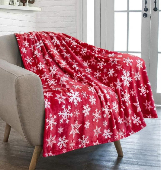 Red Snowflake Blanket