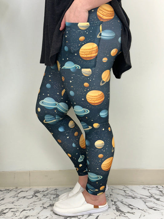 Cosmic Planet Leggings w/ Pockets
