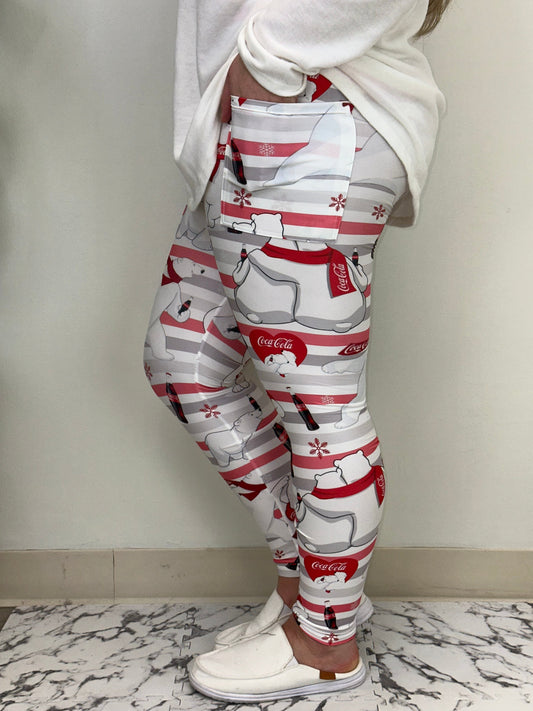 Polar Bear Pop Leggings w/ Pockets